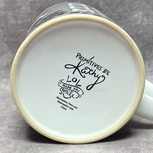 Primitives by Kathy Bah Hum Mug 18 oz Ceramic Angry Elf Christmas Coffee Cup - Picture 7 of 10